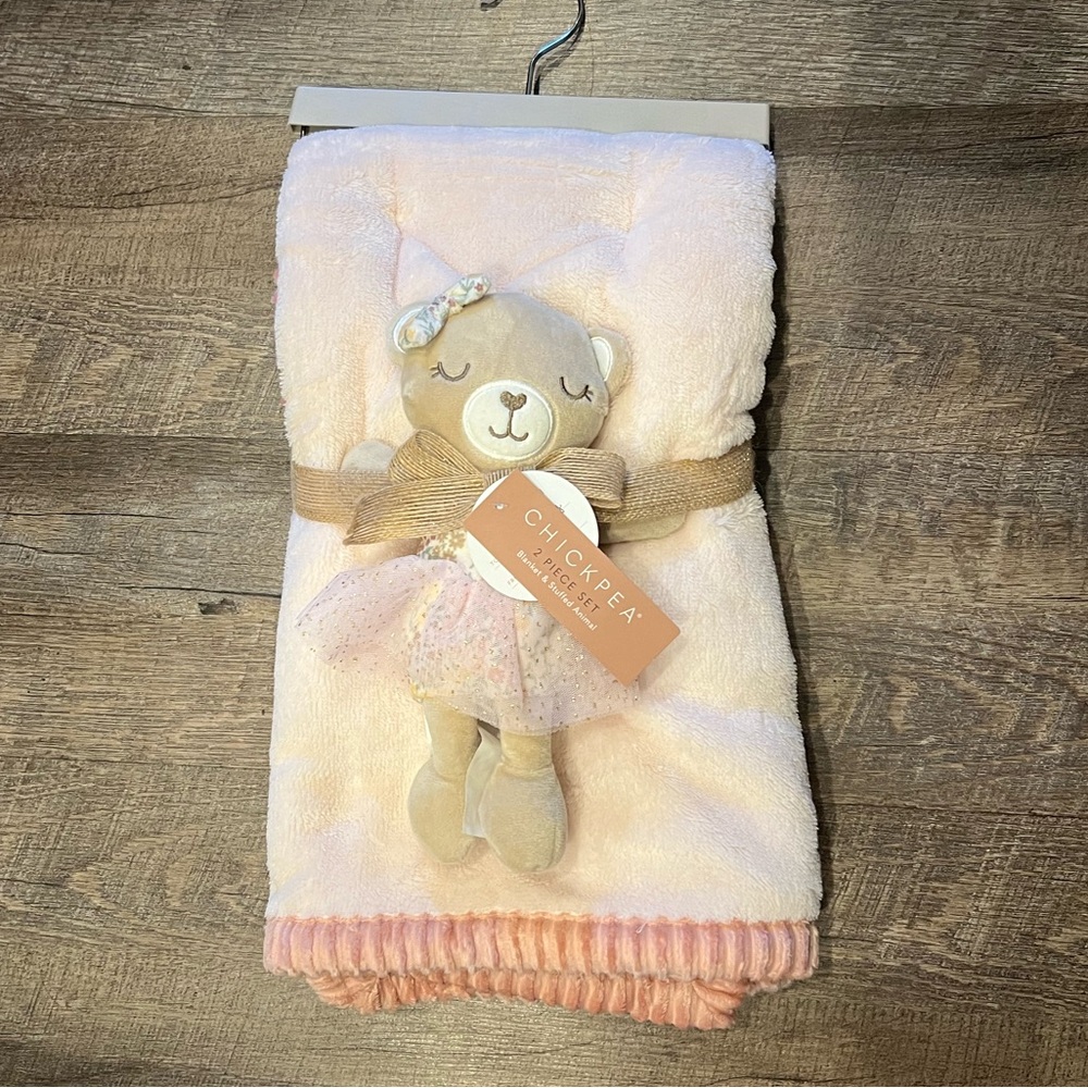 NEW Plush Bear Baby Blanket - Pink